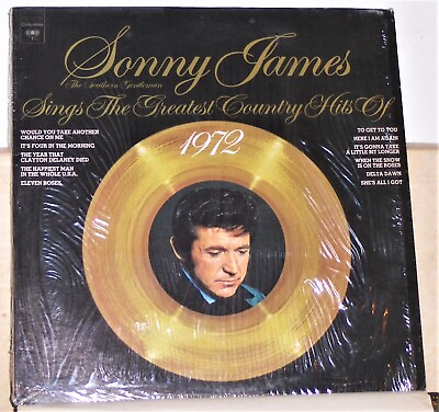 #ad Sonny James – Sings The Greatest Country Hits Of 1972 Vinyl LP Record Near Mint $15.97