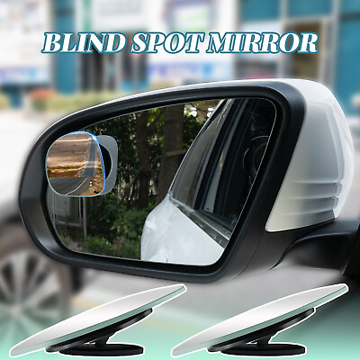 2X Car Blind Spot Mirror Frameless HD Glass Convex 360° Side Rear View Mirror $7.32