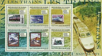#ad Stamp in a Stamp Trains Souvenir Sheet of 6 Stamps MNH Mint $16.73
