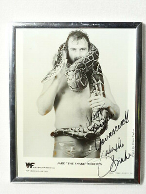 #ad Org 1986 Titan Sports WWF JAKE THE SNAKE Autographed 8x10 WRESTLING Photograph $109.99