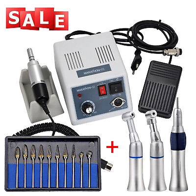 #ad Dental Lab fit Marathon III Electric Micromotor Straight Contra Angle Handpiece $17.99