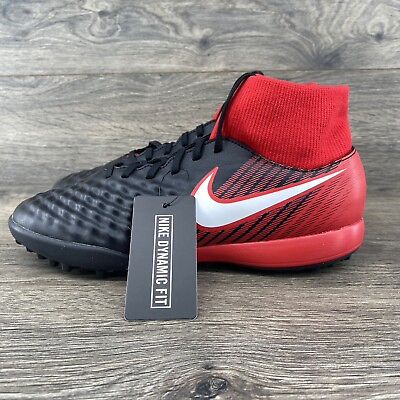 Nike Magistax Onda II DF TF Men#x27;s Size 6.5 Soccer Turf Cleat Black Red 917796 $49.95