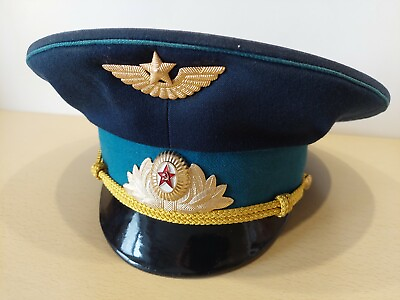 #ad Soviet Vintage Military Big Hat Cap Squadron Commander. Aviation USSR Original $77.00