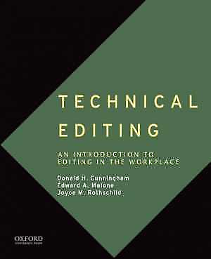 #ad Technical Editing: An Paperback by Cunningham Donald H.; Very Good $65.56