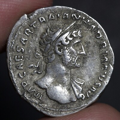 #ad Hadrian Denarius Ancient Roman Empire Silver Coin 117AD Choice Very Fine VOT PVB $123.50