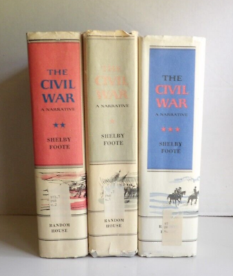 #ad The Civil War A Narrative 3 Book Set By Shelby Foote Published by Random House $30.00