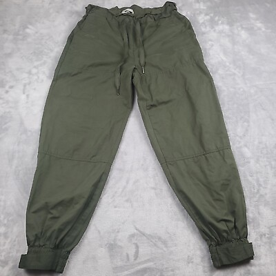 Urban Outfitters Green Army Joggers Pants Womens Size S Drawstring Taper $16.99