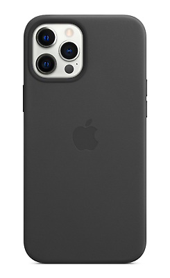 #ad MHKM3FE A Genuine Apple iPhone 12 Pro Max Leather Case Black $14.00