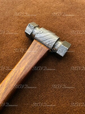 #ad Custom Handmade Damascus Steel Viking Hexagonal Hammer Birthday Gift $127.49
