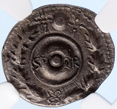 Galba Supporter VINDEX SPAIN Roman Civil War vs NERO 68AD Silver Coin NGC i61204 $8998.65