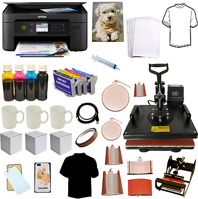 #ad 15quot;x15quot; 8 in1 Dye Sublimation Ink Heat Press Printer Tshirts Mugs Hats Startup $579.99
