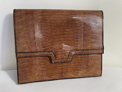 #ad Vintage Industria Argentina Leather Woman’s Clutch GREAT CONDITION $24.99