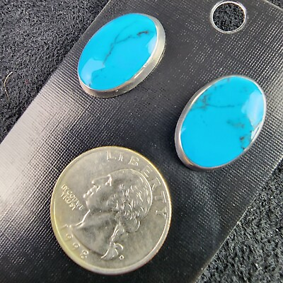 #ad Vintage Taxco Mexico Sterling Turquoise Southwestern Earrings Studs $43.19