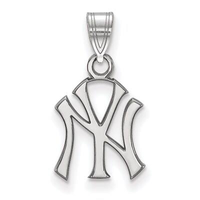 10k White Gold MLB LogoArt New York Yankees N Y Small Pendant For Womens 0.63g $144.00