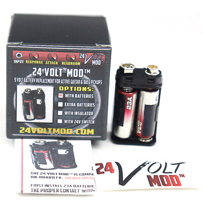 #ad ✅ 24 Volt Mod™ The Original For EMG amp; Active Guitar Bass Pickup BatteryPack 24V $22.99