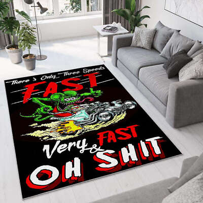 #ad Hot Rod Fast Very Fast Rat Fink Doormat Hot Rod Door Mat Non Slip Mat Durable $31.99