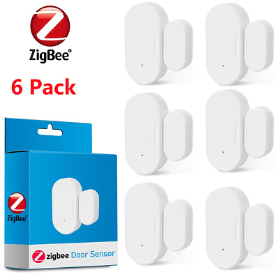 6pcs Zigbee Window Door Sensors Smart Contact Sensors for App Home Automation $12.71