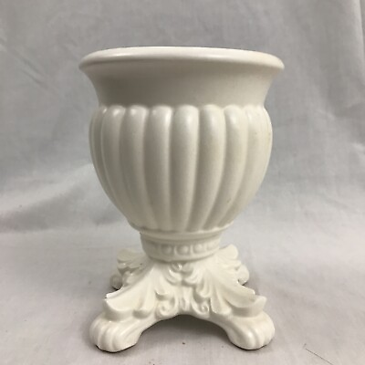#ad Vintage White Ceramic Urn Shaped Vase Samson International $19.99