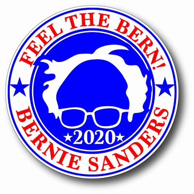 #ad FEEL THE BERN BERNIE SANDERS FOR PRESIDENT 2020 CAMPAIGN STICKER DEMOCRAT $2.99