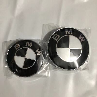 2PC Front Hood amp; Rear Trunk 82mm amp; 74mm ORIGINAL BMW Badge Emblem 51148132375 $10.99
