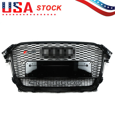 For Audi A4 S4 B8.5 RS4 Style 2013 2015 2014 Mesh Grille Front Grill w Quattro $205.00