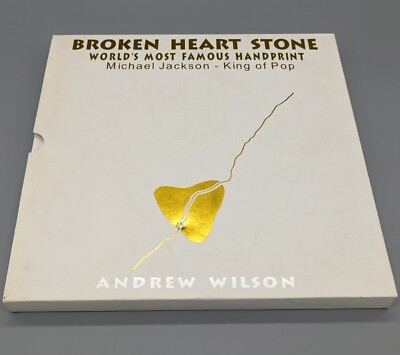 #ad Michael Jackson Broken Heart Stone Famous Handprint Hardcover Book $76.00