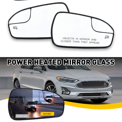 #ad For Ford Fusion 2013 2020 LR Driver Side Heated Rearview Wing Mirror Glass Clear $25.99