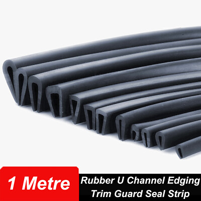 #ad Black Rubber U Channel Edging Trim Guard Seal Strip Car Door Edge Protector $6.16