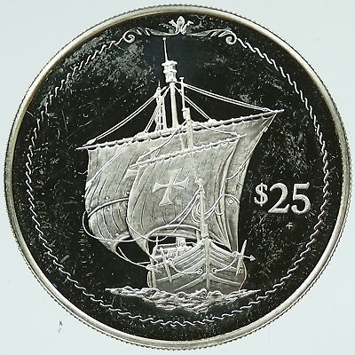 1992 British Virgin Islands COLUMBUS AMERICA SHIP Proof Silver $25 Coin i117009 $448.65