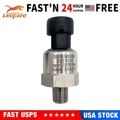 #ad 1 8NPT Stainless Pressure Transducer Sender Sensor For Oil Air Fuel Gas 150Psi $13.98