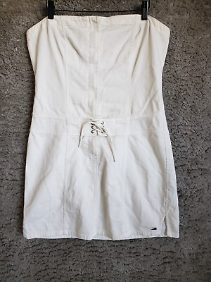 #ad Tommy Hilfiger White Dress Size Large $9.99