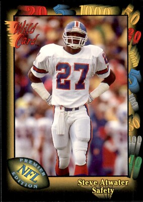 #ad 1991 Wild Card Steve Atwater Denver Broncos #6 $1.00