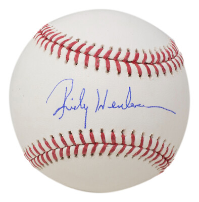 #ad Rickey Henderson Signed Oakland A#x27;s MLB Baseball JSA ITP $229.00