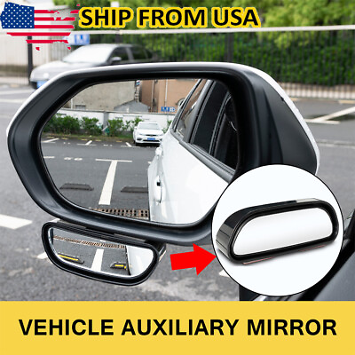 Car Blind Spot Mirror Wide Angle Add On Rear Side Universal Large View Mirror. $9.01