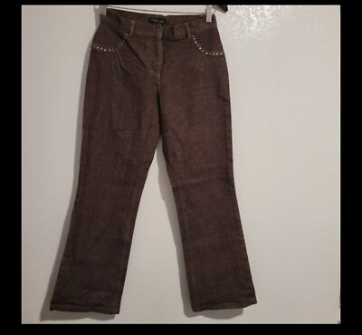 Vintage Kenneth Cole Brown Women#x27;s No Pocket Straight Leg Jeans Brown Size 4 $10.00