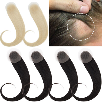#ad Thin Skin Hairline Bald Spot Hair Patch Frontal Hairpiece 100% Remy Human Hair $19.98