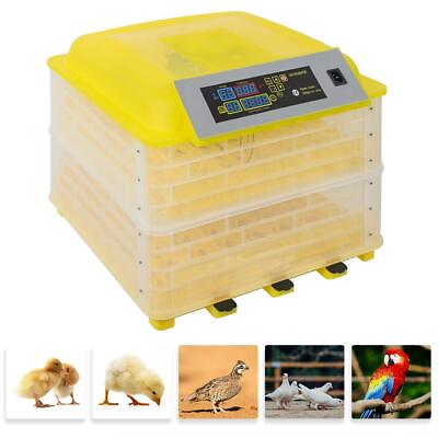 #ad 112 Eggs Digital Incubator with Fully Auto Egg Turning Humidity Chicken Parrot $91.99