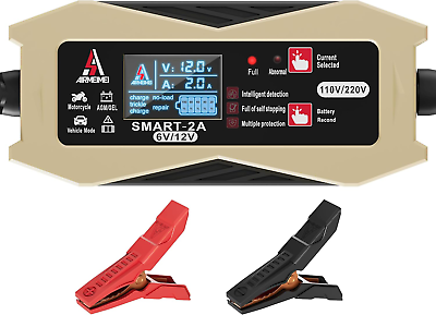 3 IN1 Smart Car Battery Charger 0.5A 1A 2AAutomotive Battery Charger 6V 12V Du $27.99