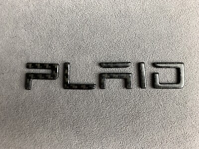 #ad Emblem PLAID Carbon Logo Tesla Model S $139.00