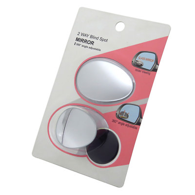 360° Adjustable Oval Wide Angle frameless Rear Side View Car Blind Spot Mirror $9.06