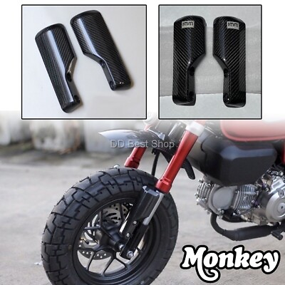 #ad Front Fork Cover Shock Absorber Protector Guard 100% Carbon HONDA Monkey Dax 125 $169.98