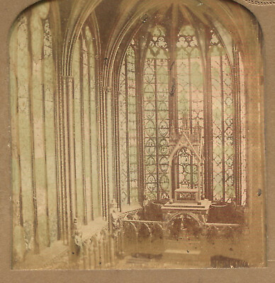 #ad CATHEDRAL CHAPEL INTERIOR. TINTED STEREOVIEW TISSUE. $79.89
