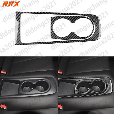 #ad Real Carbon Fiber Rear Water Cup Holder Panel Cover For Hyundai Veloster 2012 17 $39.99