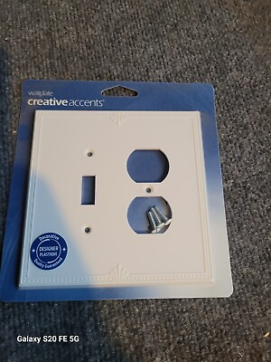 #ad Creative Accents Lighting Plate One Rocker Wall Plate Savannah White Wood 1t1DO $9.88