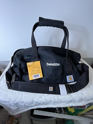 #ad Carhartt Foundry Series 20 inch Gear Utility Duffle Bag Black Deloitte Logo NWT $99.00