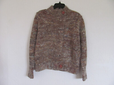 #ad Renee Tener Jeanne Pierre Cardigan Sweater Multicolor WoolMohairAngora Sze M L $50.99