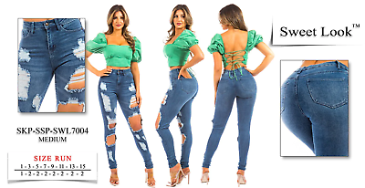 #ad Women SWEET LOOK Knee Rip Jeans $24.99