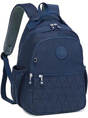 Small Nylon Backpack Casual Daypack Backpacks for Women DARK BLUE #ad $34.72