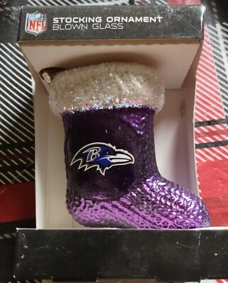NFL Team Logo Christmas Stocking Ornament Baltimore Ravens $10.00