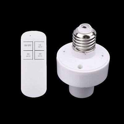 #ad 1 2PCS Wireless Remote Control Bedroom Smart Timer Switch E27 Lamp Holder $6.17
